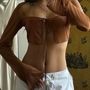 Mirror Palais Corset Cover Brown